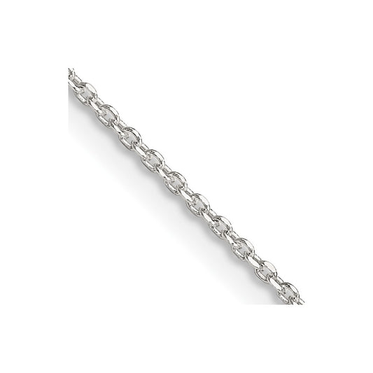 Sterling Silver 1.25mm Diamond-cut Forzantina Cable Chain 26 Inches