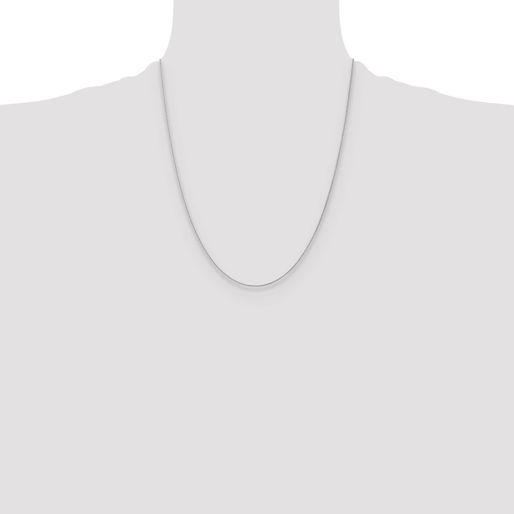 10k White Gold 1mm Spiga Chain