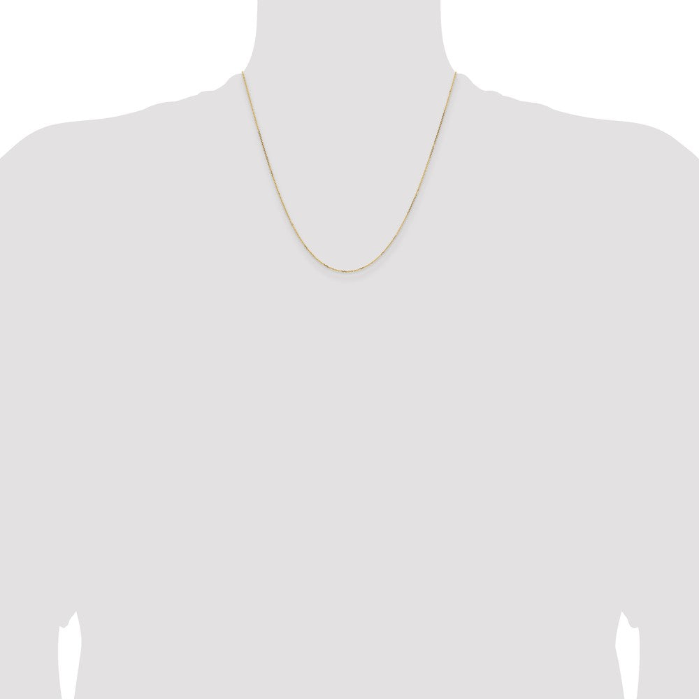 14K White Gold .85mm D/C Cable Chain
