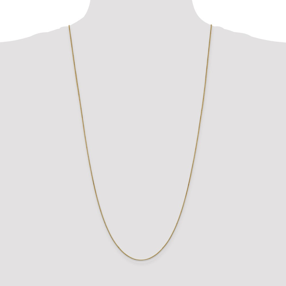14K 30 inch .9mm Box with Lobster Clasp Chain