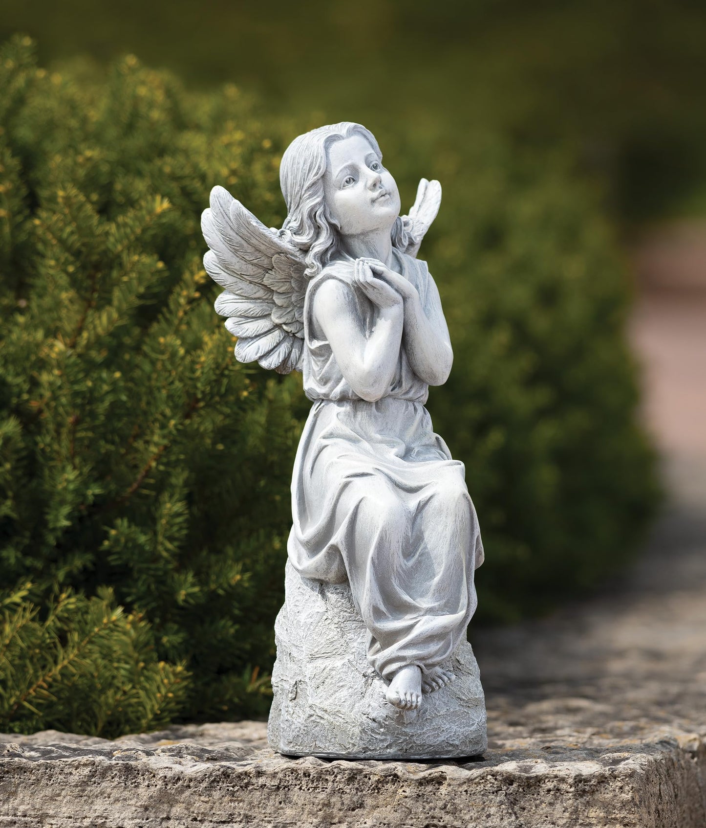 Joseph's Studio by Roman, Garden Statuary Collection, 16" H Sitting Angel Garden, Home D√©cor, Devout Gift, Prayerful Inspiration (6x7x15)