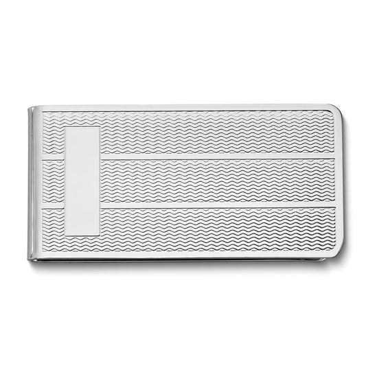 Gold or Silver-tone Money Clip - Engravable Personalized Gift Item
