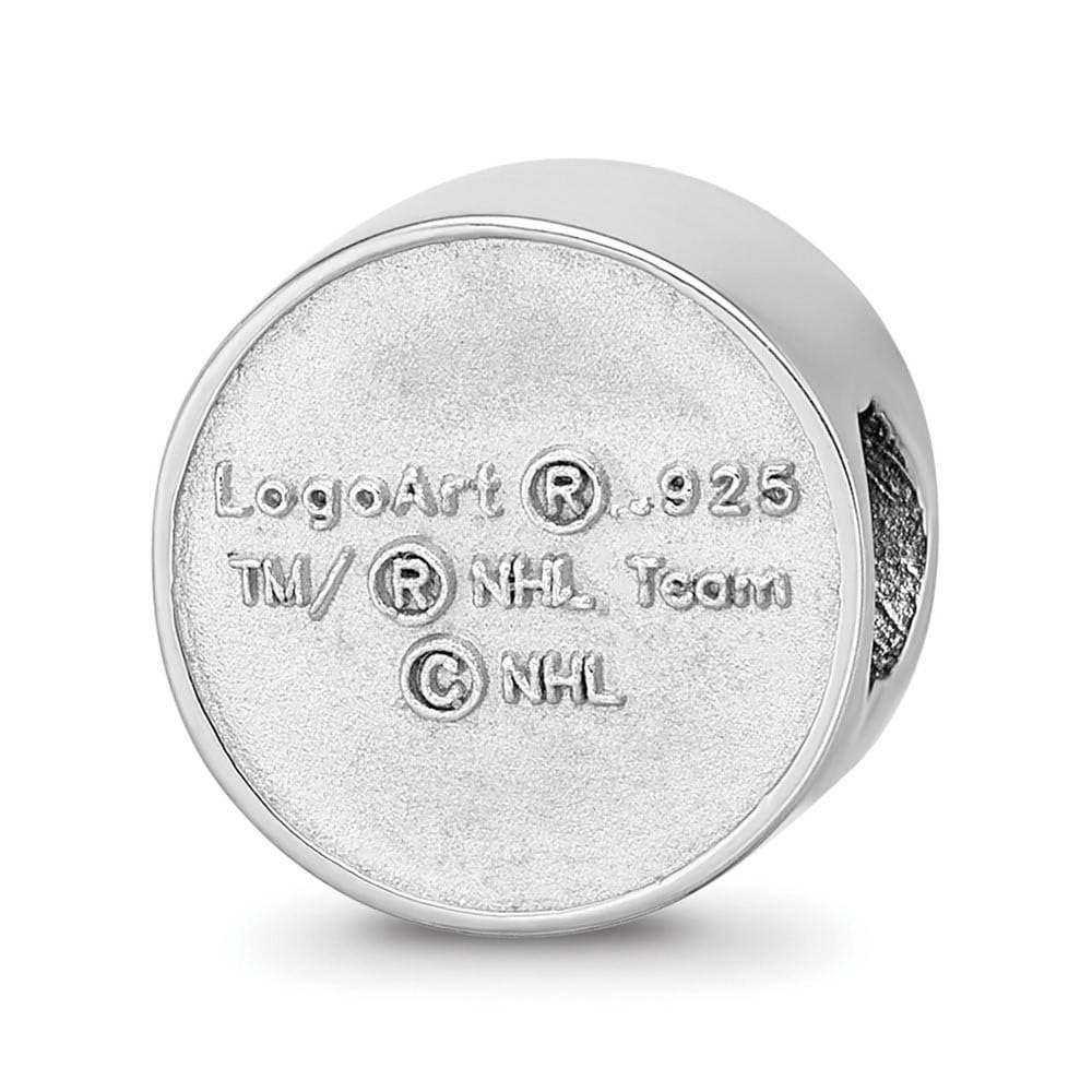 Sterling Silver NHL LogoArt Buffalo Sabres Enameled Bead