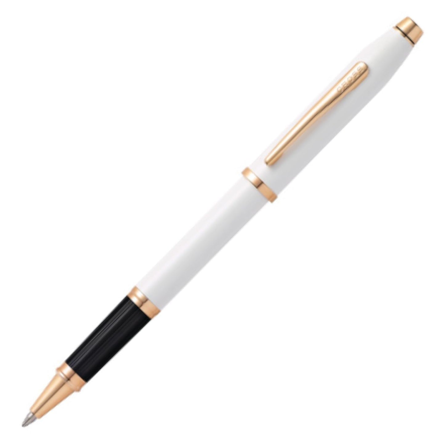 Cross Century II Refillable Rollerball Pen Presented in a Luxury Gift Box - Medium Point, Black Ink, Pearlescent White