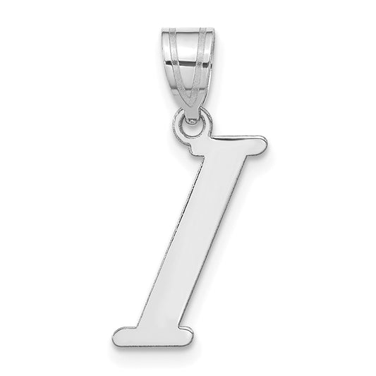 14kw Polished Letter I Initial Pendant