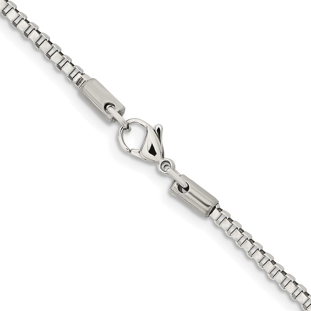 Stainless Steel Polished 2.4mm 22in Box Chain