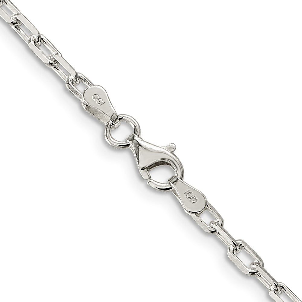 Sterling Silver 2.9mm Diamond-cut Long Link Cable Chain 20 Inches