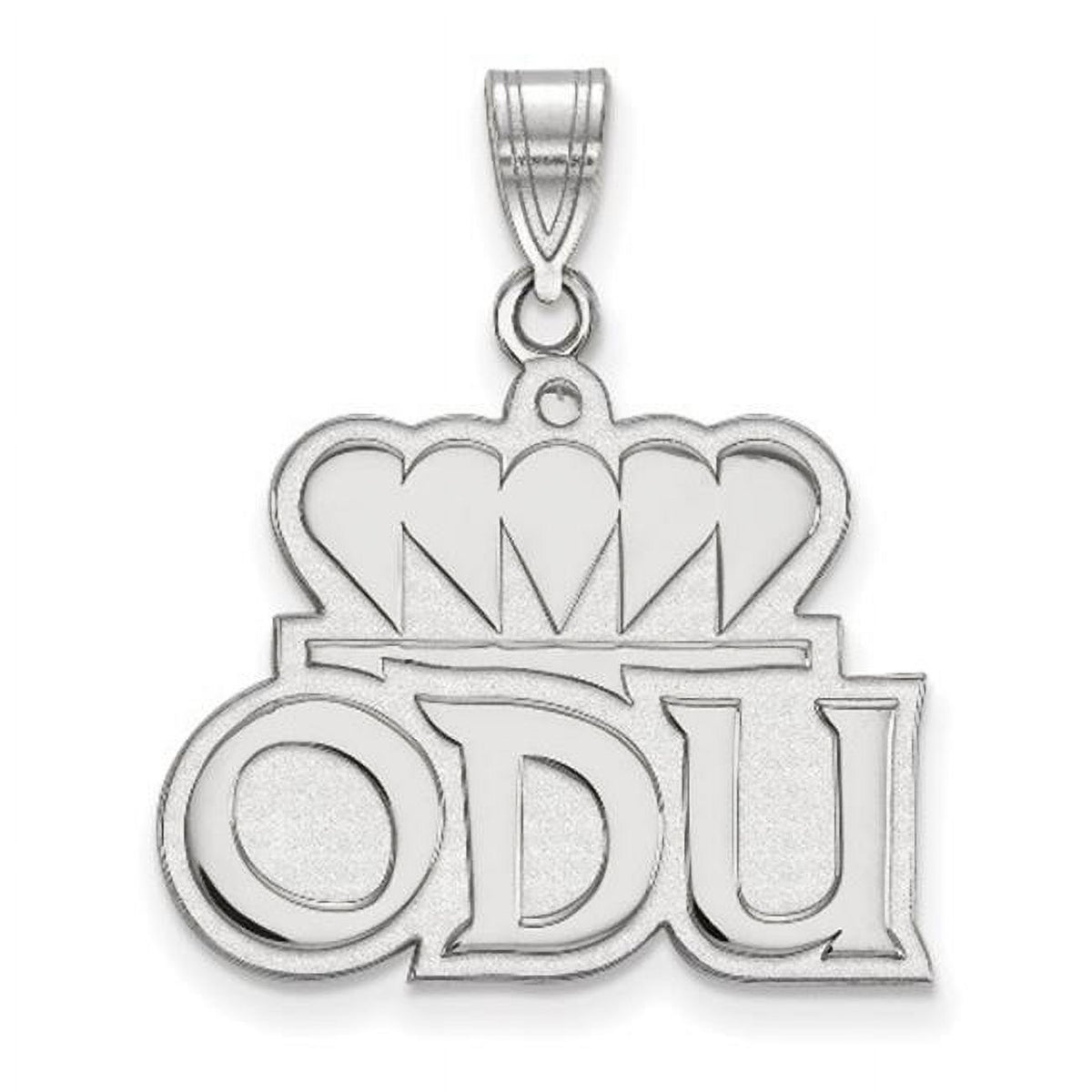 Sterling Silver Rhodium-plated LogoArt Old Dominion University O-D-U Large Pendant QSS020ODU
