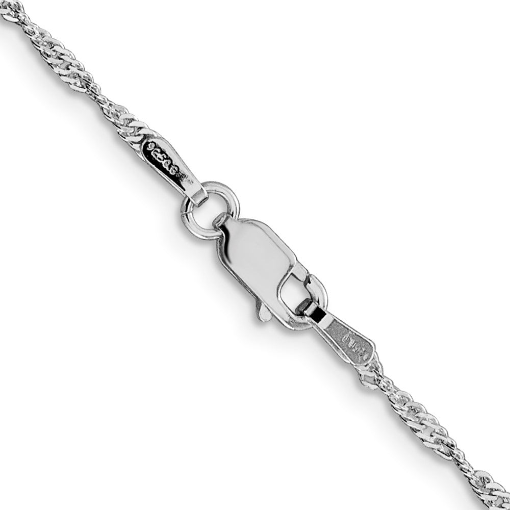 Sterling Silver Rhodium-plated 1.75mm Singapore Chain 24 Inches