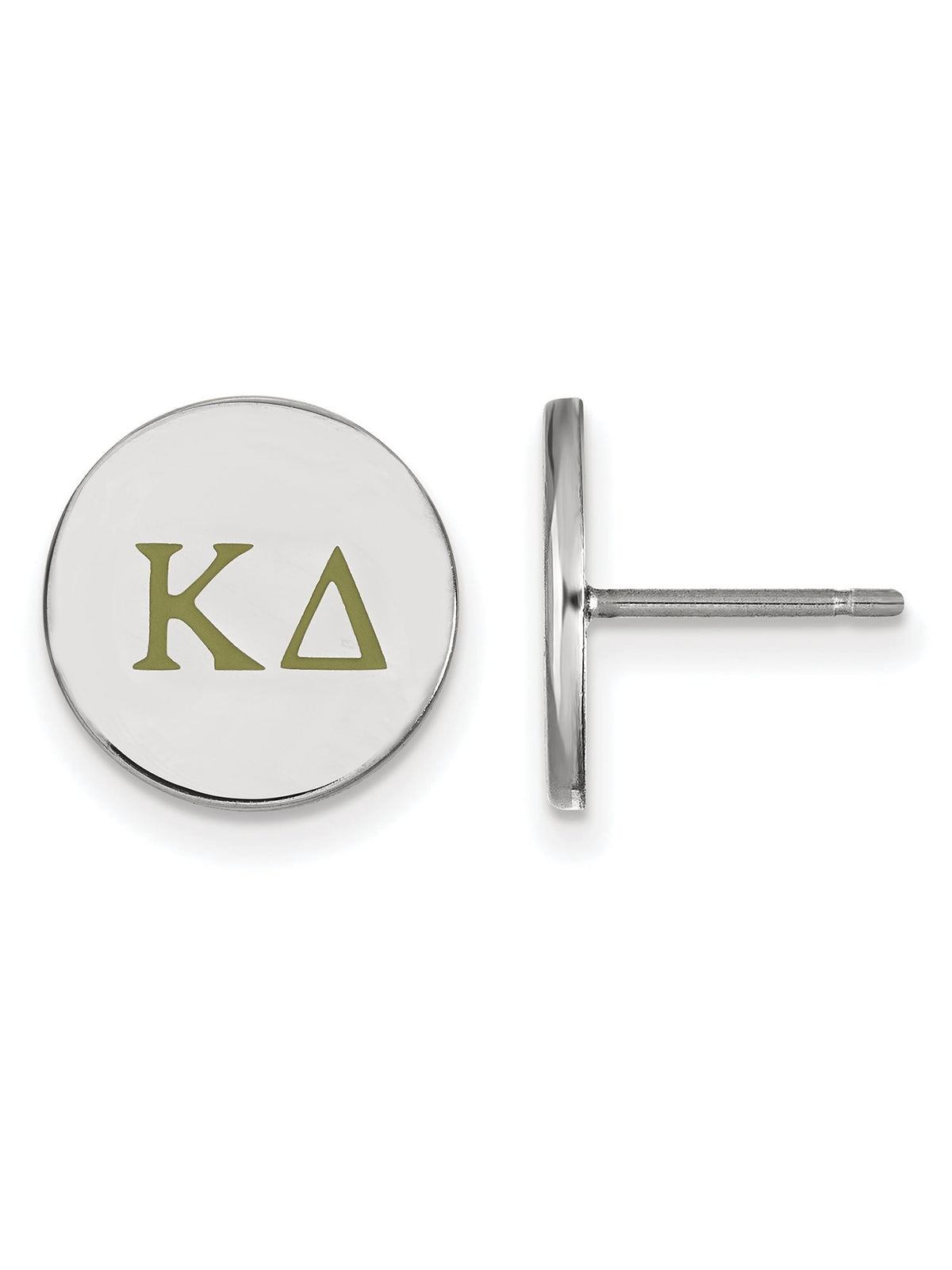 Sterling Silver Official Licensed Greek Sororities Kappa Delta (??) Enameled Post Earrings