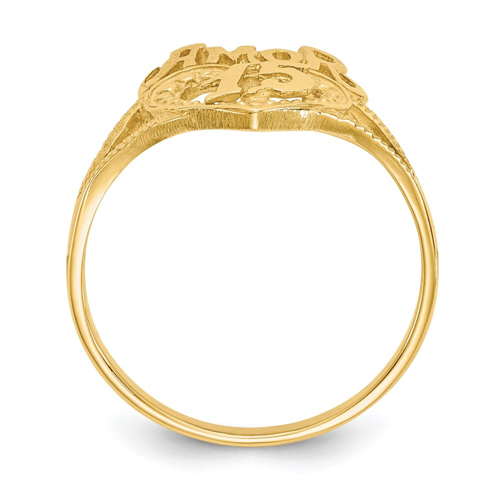 14K 15 Amor Heart Ring Size 6