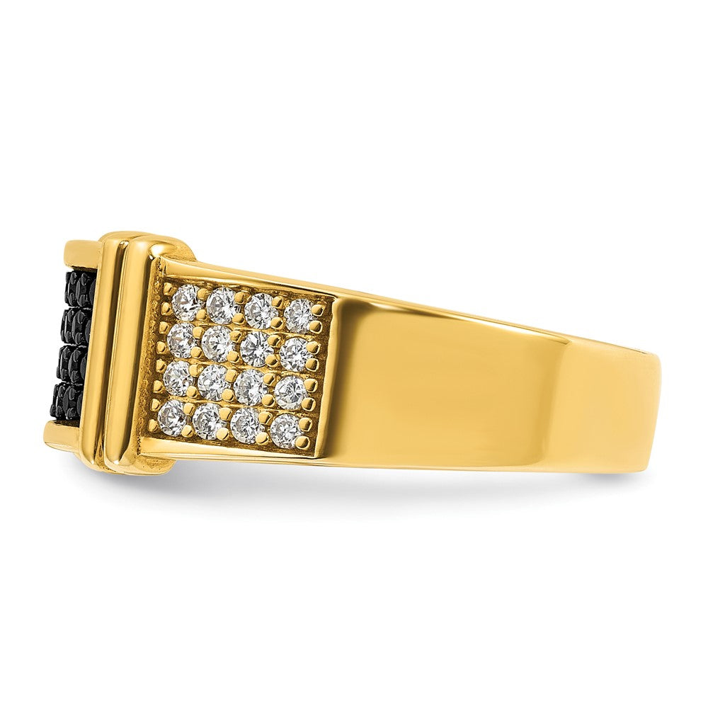 14k IBGoodman Men's Black and White Diamond Ring Mounting