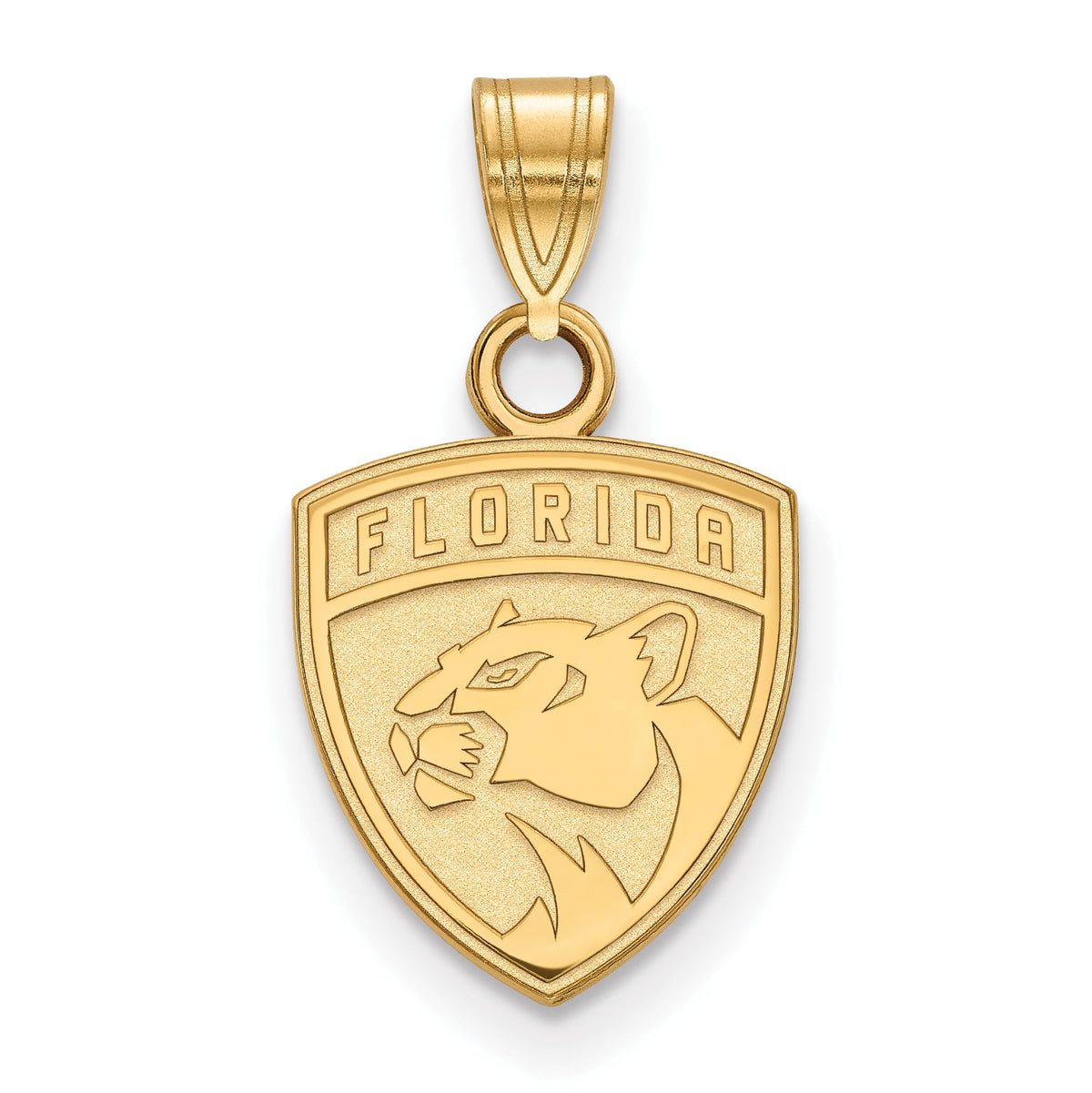 LogoArt 10K Yellow Gold NHL LogoArt Florida Panthers Small Pendant