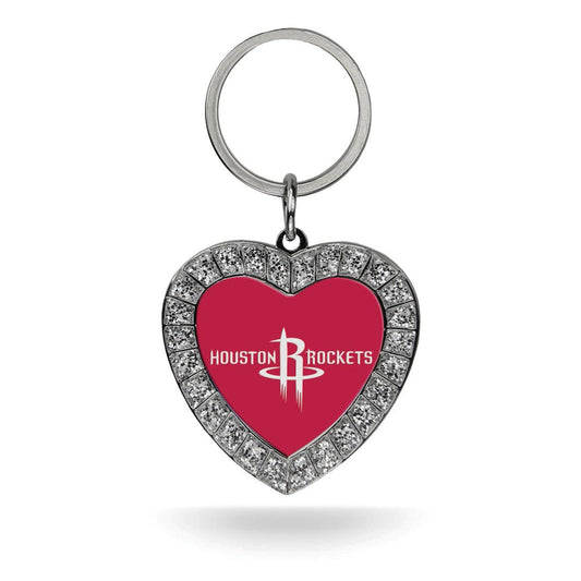 NBA Houston Rockets Rhinestone Heart Key Ring QGC7910
