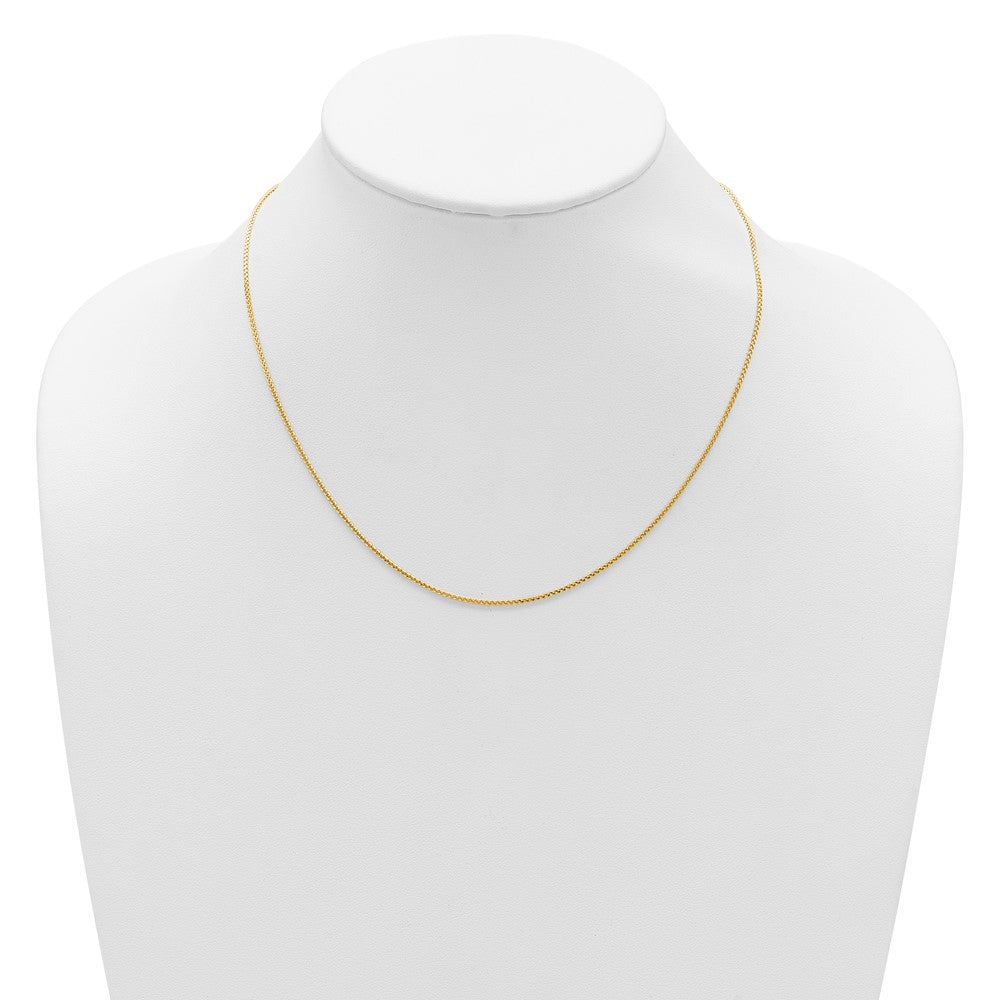 14K 1.2mm D/C Spiga 1in+1in Adjustable Chain