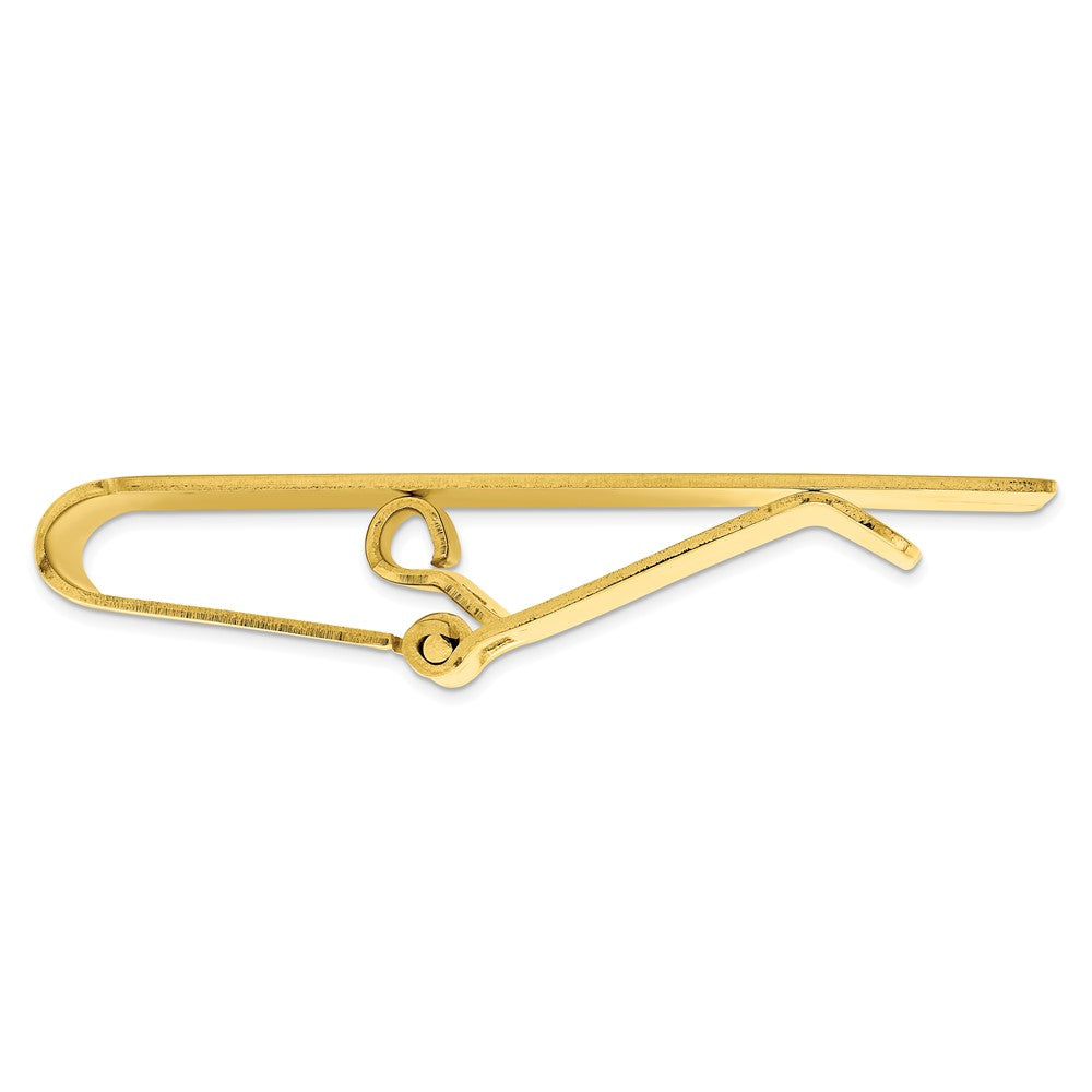 Gold-Plated Kelly Waters Hinged Engravable Grooved Money Clip