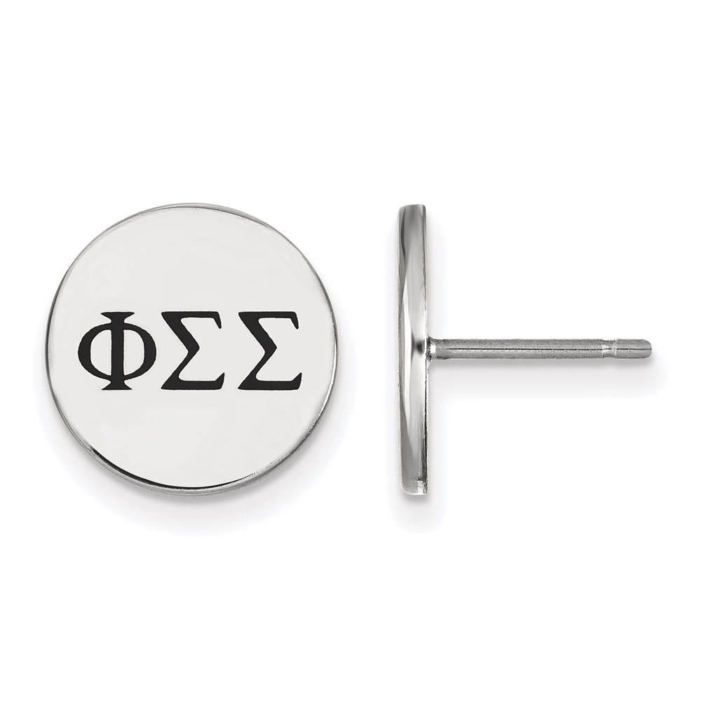 Sterling Silver Official Licensed Greek Sororities Phi Sigma Sigma (???) Enameled Post Earrings