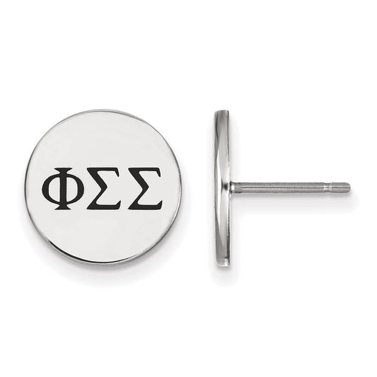 Sterling Silver Official Licensed Greek Sororities Phi Sigma Sigma (???) Enameled Post Earrings