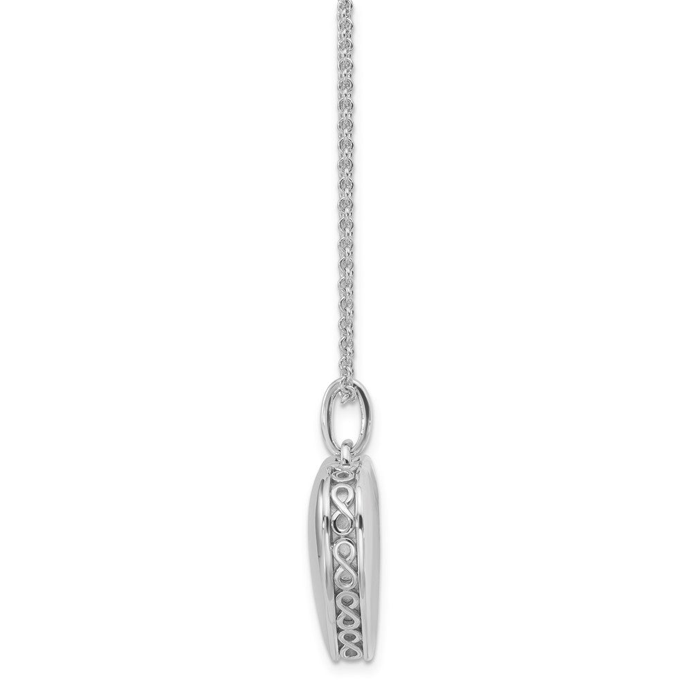 Sterling Silver Engravable Heart Pendant Necklace