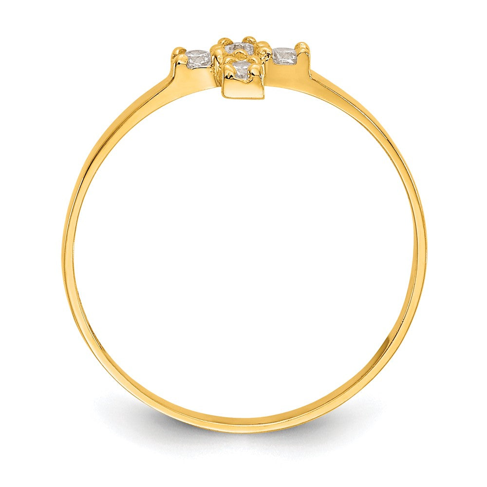 14k Madi K CZ Cross Baby Ring Size 3