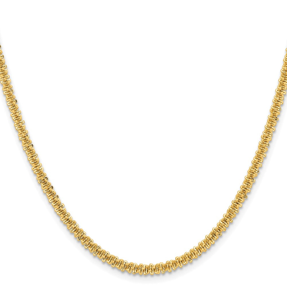 Stainless Steel Polished Yellow IP-plated 3mm Cyclone 22in Chain