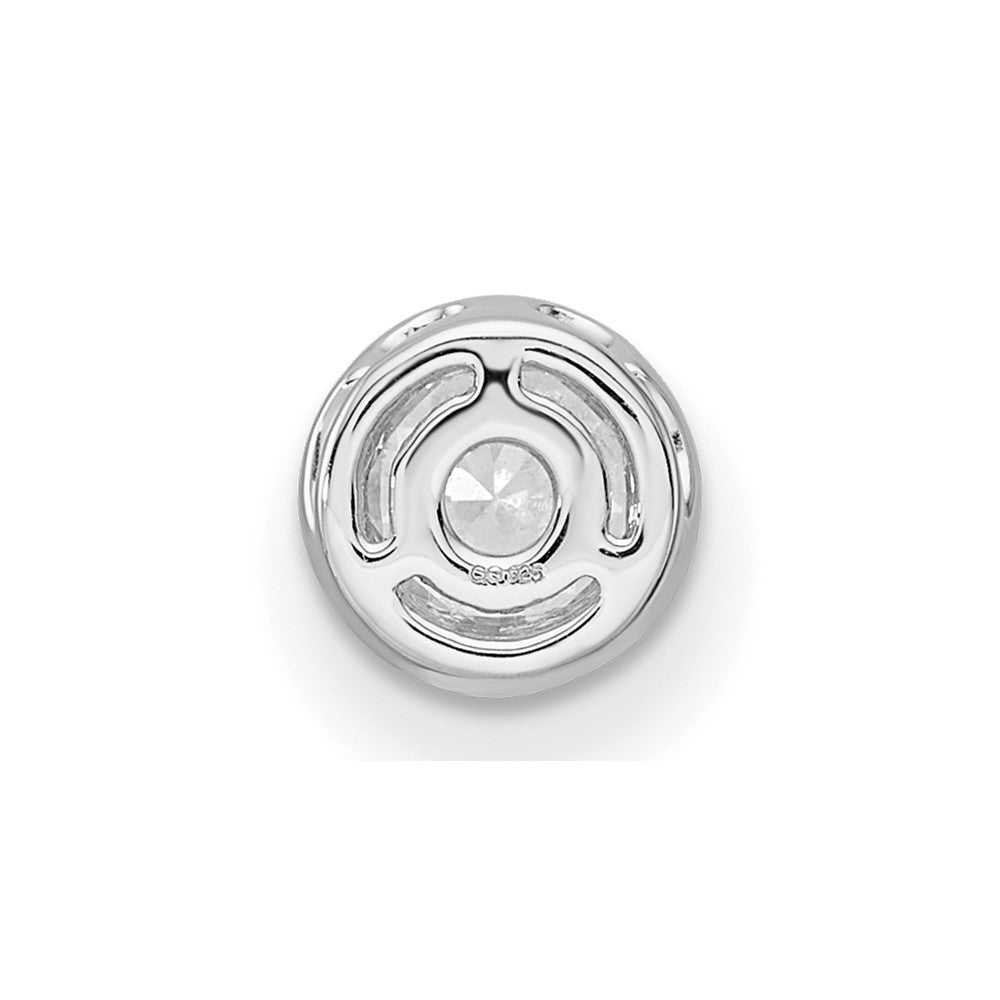 True Origin 14k White Gold 5/8 carat Lab Grown Diamond VS DEF 18 inch Solitaire Slide Necklace