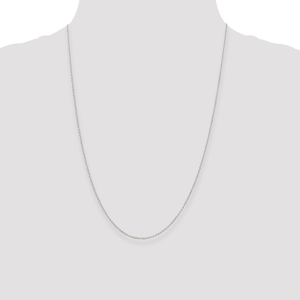 Sterling Silver 1.5mm Rolo Chain 24 Inches