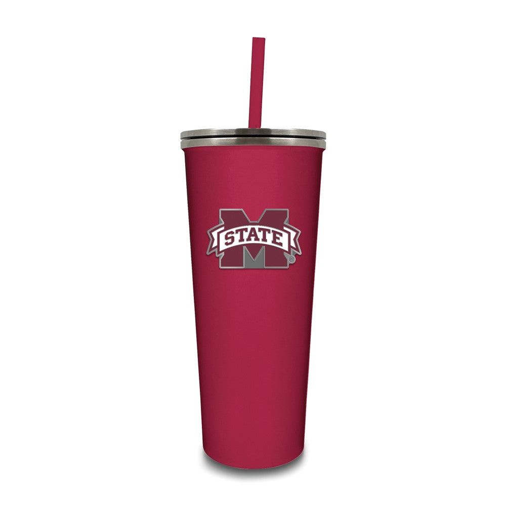 Mississippi State University Stainless Steel 24 ounce Skinny Tumbler with Straw