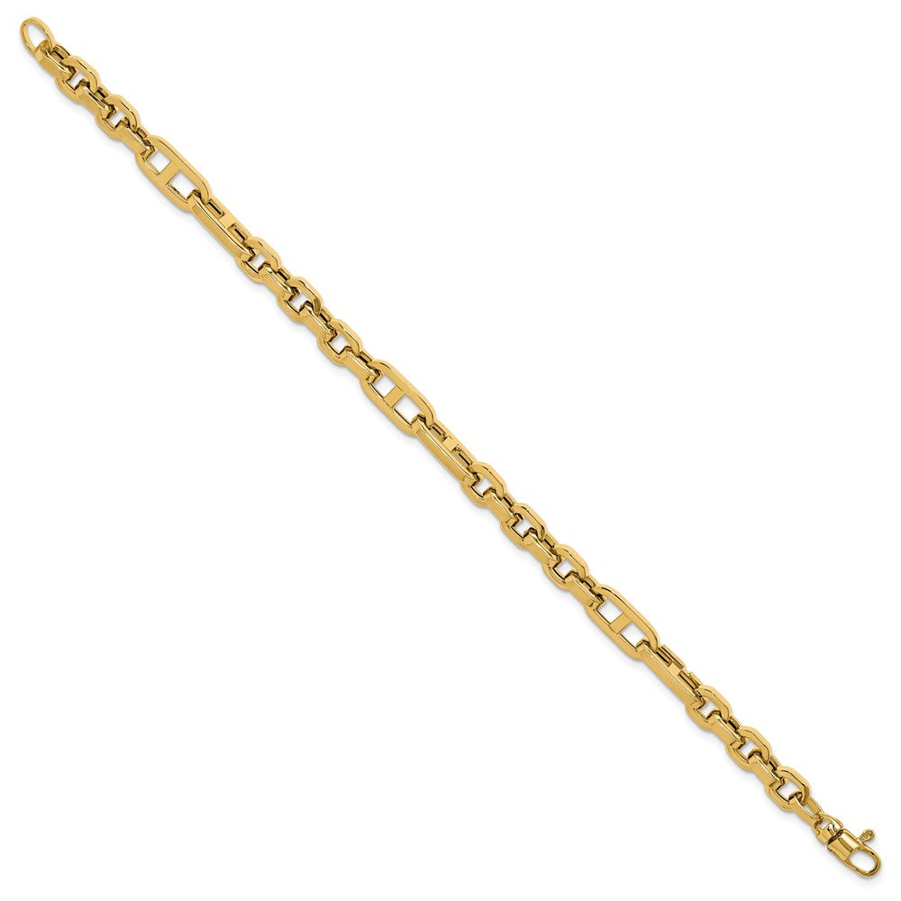 14K Polished Fancy Link Bracelet 7.5  inches