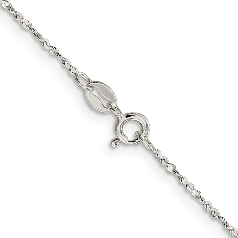 Sterling Silver 1.4mm Twisted Serpentine Chain 18 Inches