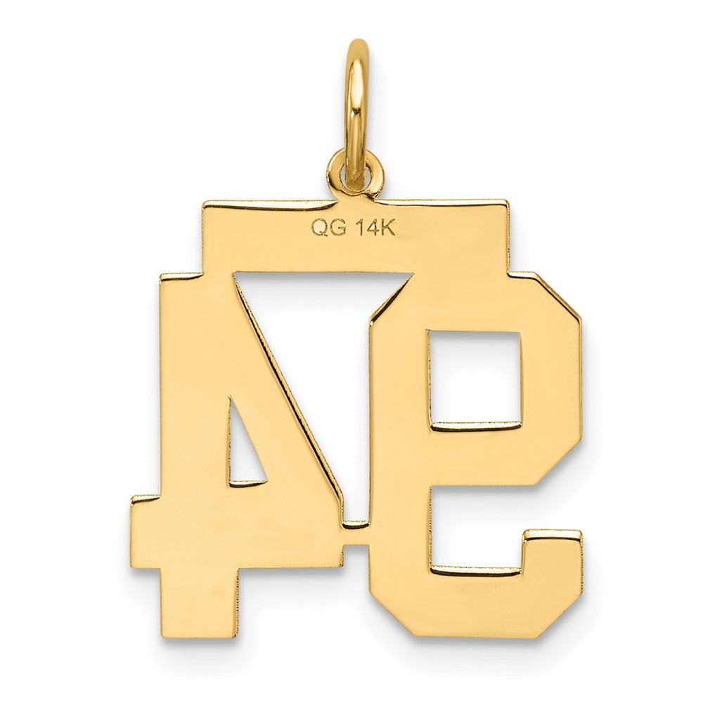 14k Medium Satin Number 94 Charm