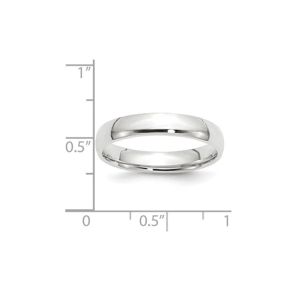 10k White Gold 4mm Lightweight Comfort Fit Wedding Band Size 9