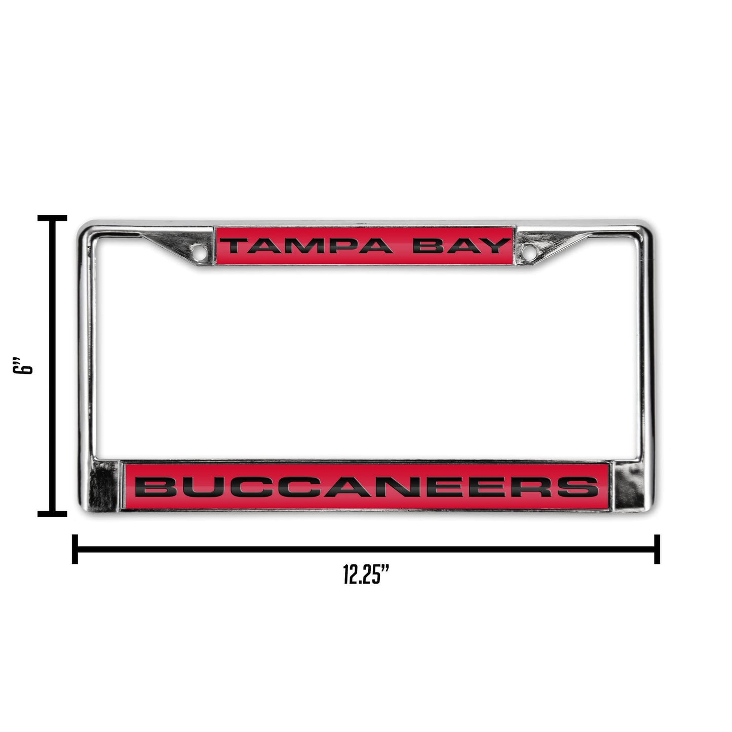 Tampa Bay Buccaneers License Plate Frame Laser Cut Chrome