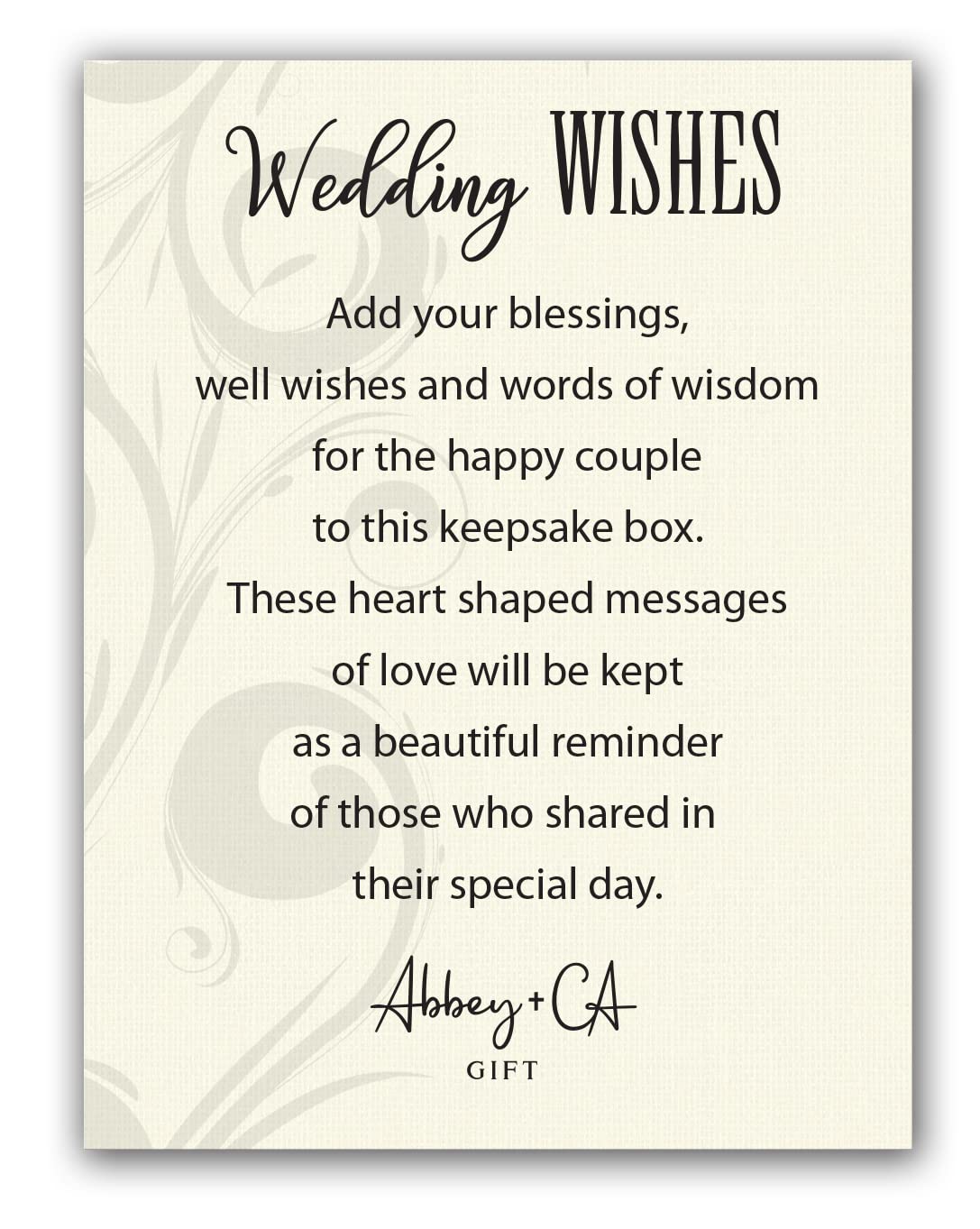 CA Gift 299610 6 x 4 in. Wedding Wishes 13 - 4 - 8 Keepsake Box