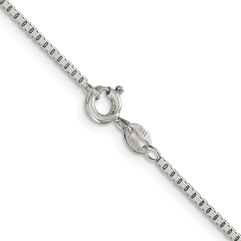 Sterling Silver 1.5mm 8 Sided Diamond-cut Box Chain 18 Inches