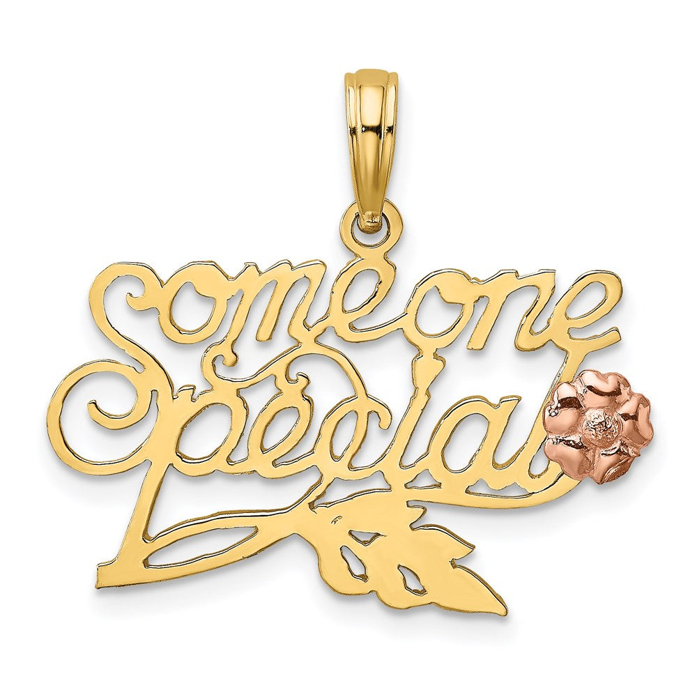 14k Two-Tone SOMEONE SPECIAL w/ Flower Charm