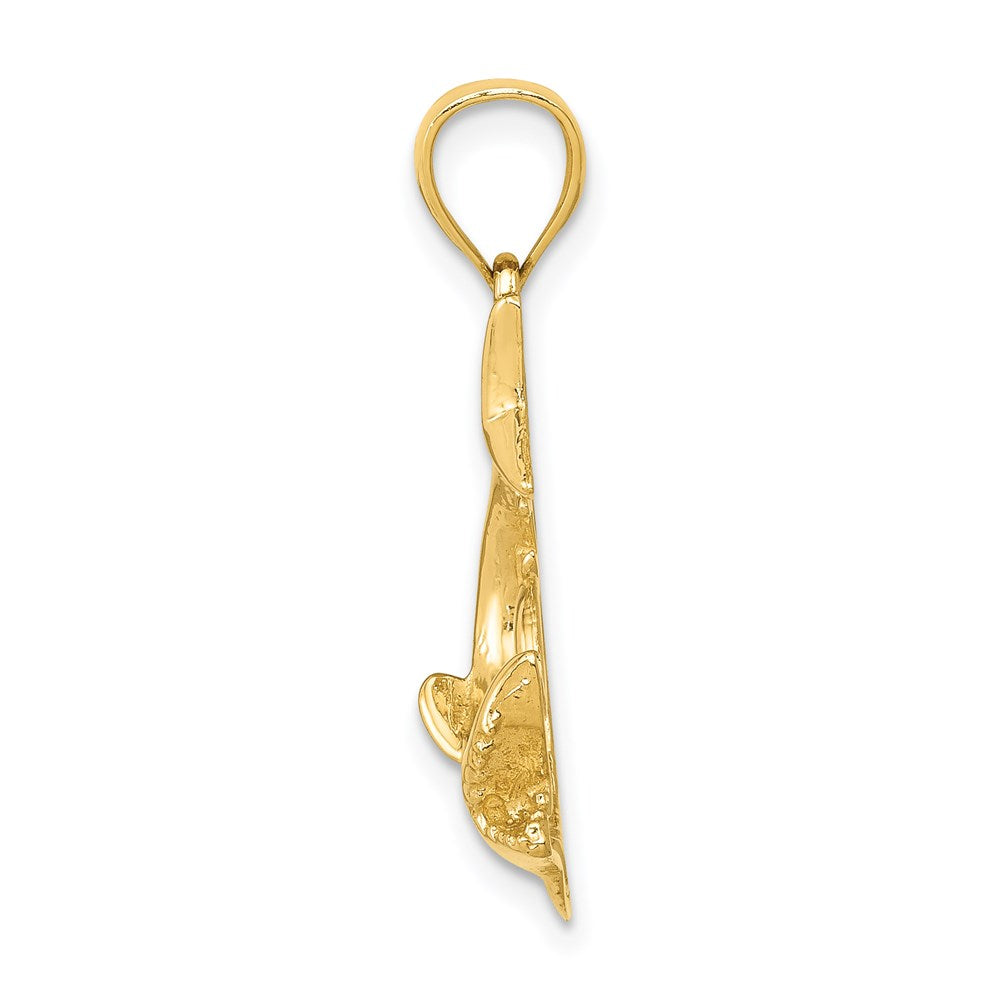 14K Shark Pendant Yellow Gold