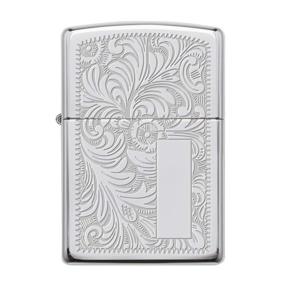 Zippo Venetian High Polish Chrome Pocket Lighter