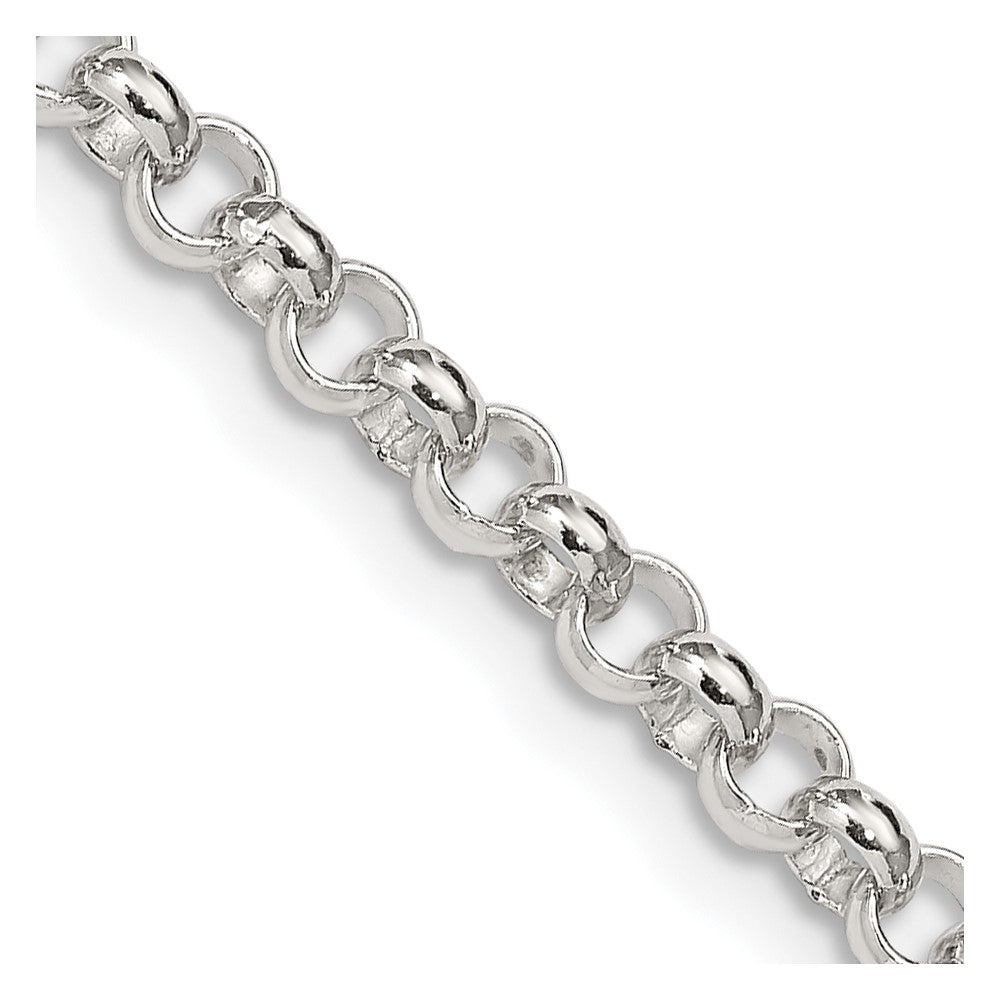 Sterling Silver 4mm Rolo Chain 36 Inches
