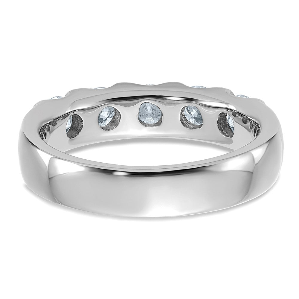 14kw 1ct. 5 Stone G H I True Light Moissanite Band
