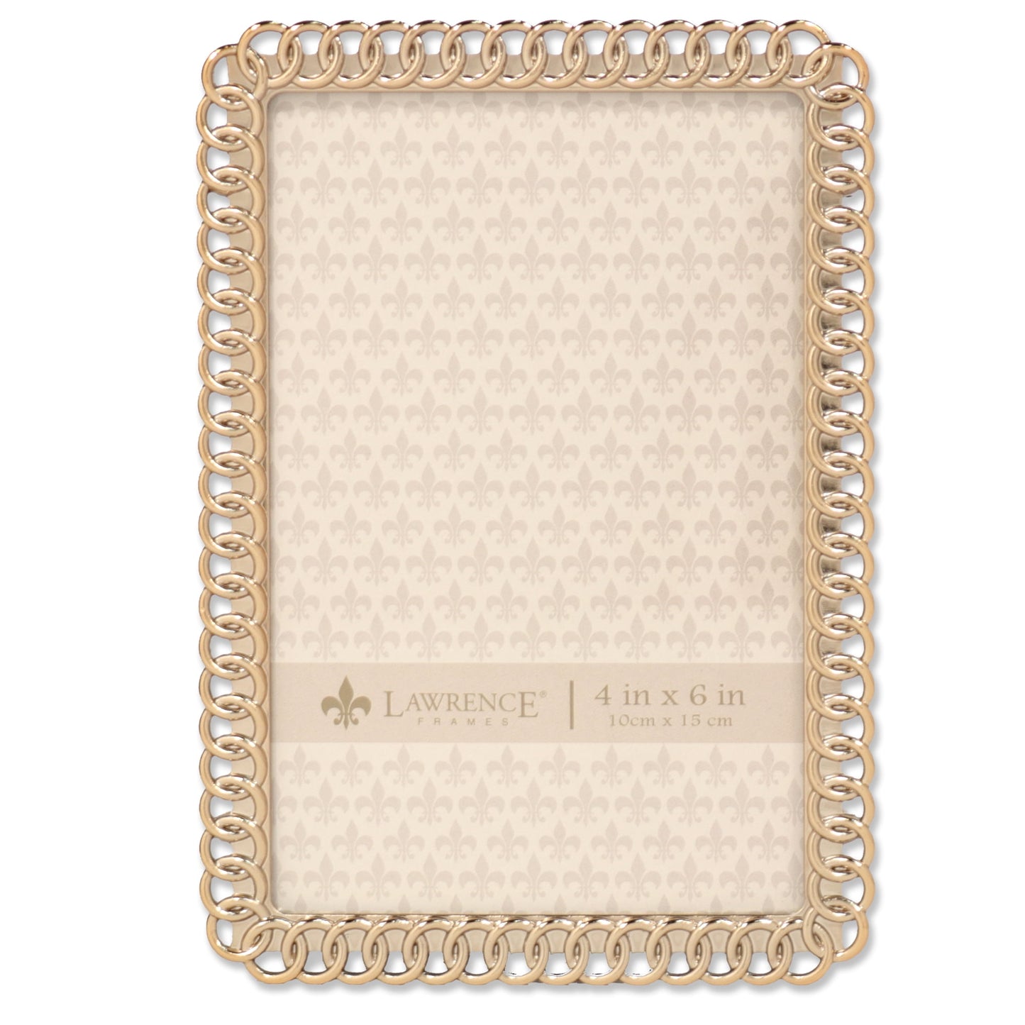 Lawrence Frames Eternity Rings 4x6 Gold Metal Picture Frame