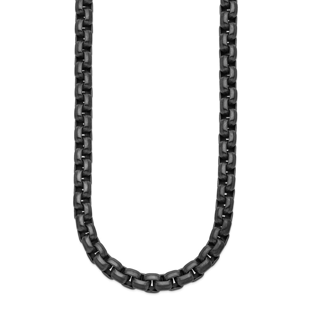 Stainless Steel Polished Gun Metal IP-plated 24in Box Chain
