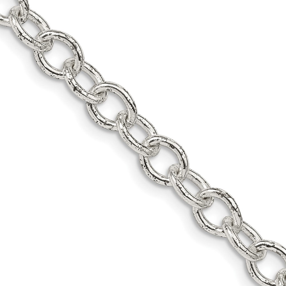 Sterling Silver 5.75mm Oval Cable Chain 20 Inches