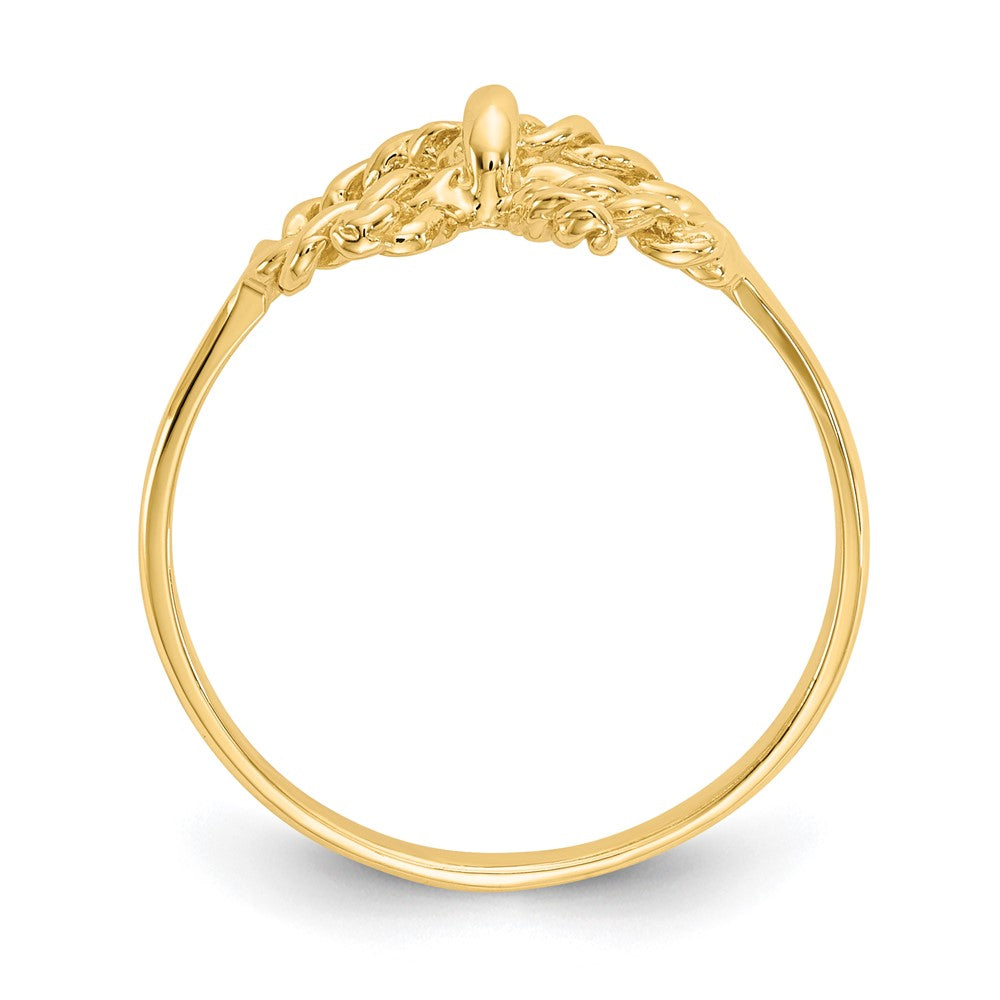 14k Polished Bow Ring Size 6