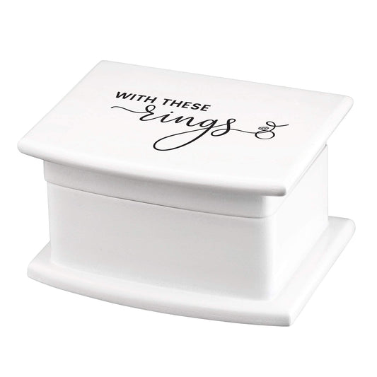 Lillian Rose White, Thee Wed Box Ring Pillow Alternative, 1 Count (Pack of 1)