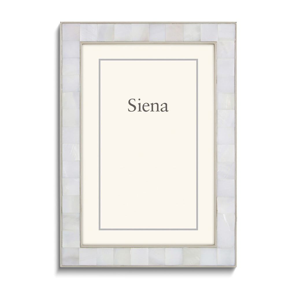 Silver-tone Mother of Pearl 5x7 Frame QGM22470