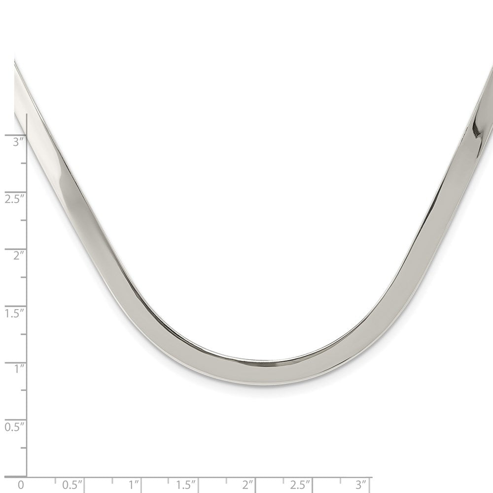 Sterling Silver 5mm Polished Neck Collar 14 Inches