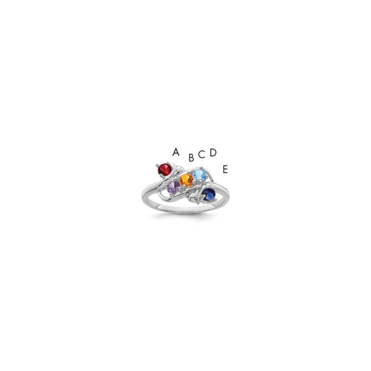 Sterling Silver Rhodium-plated Family Jewelry Mounting