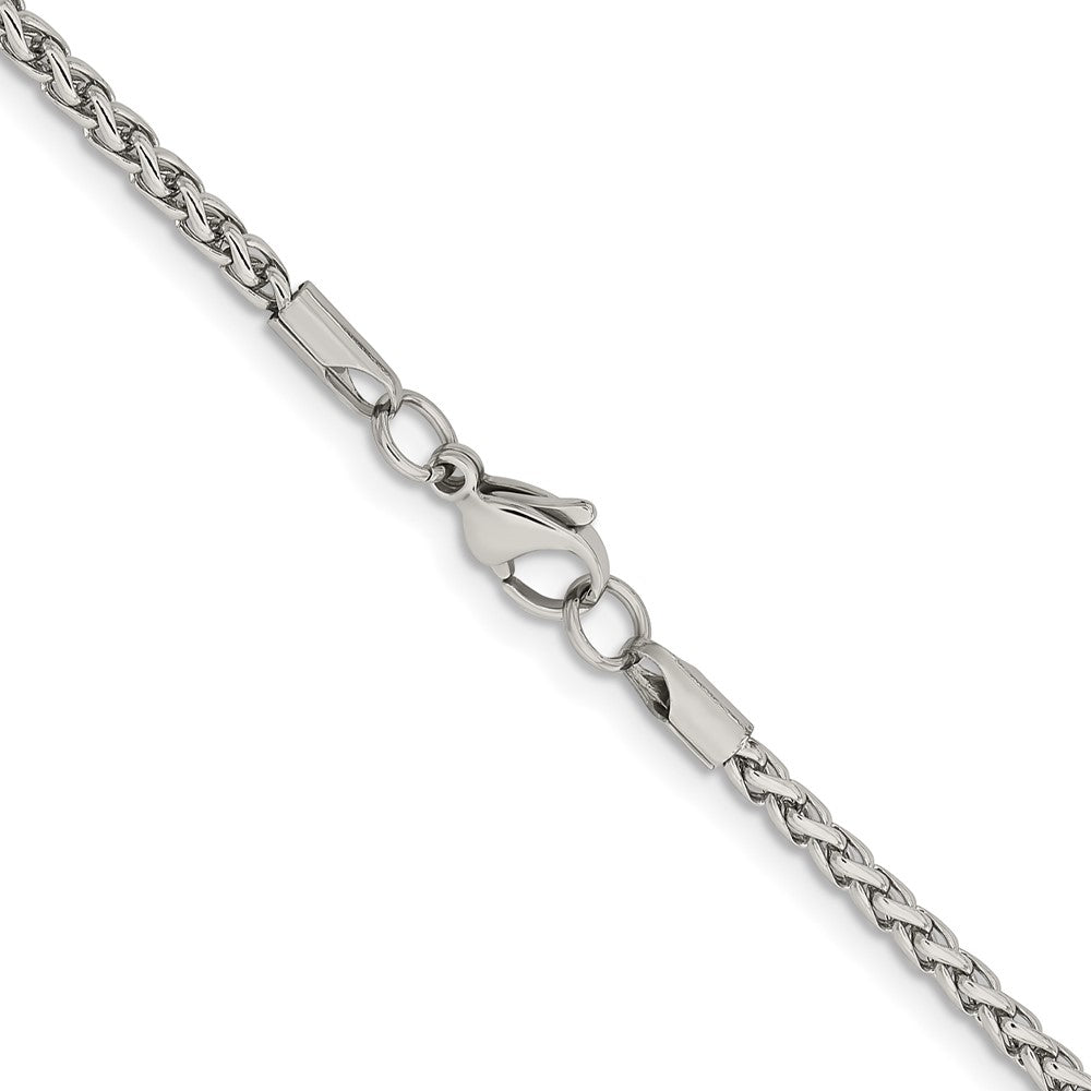 Stainless Steel Polished 3mm 24in Wheat Chain