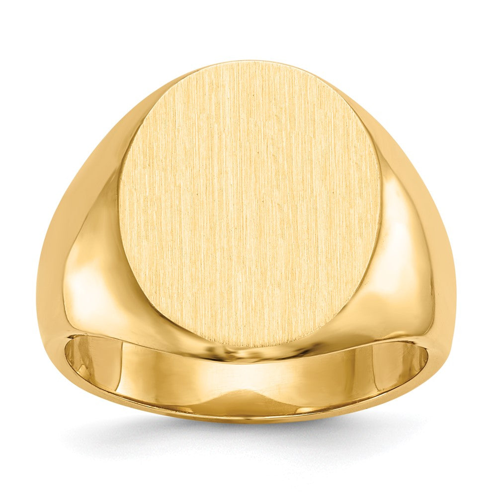 10kY 17.5x14.5mm Closed Back Men's Signet Ring